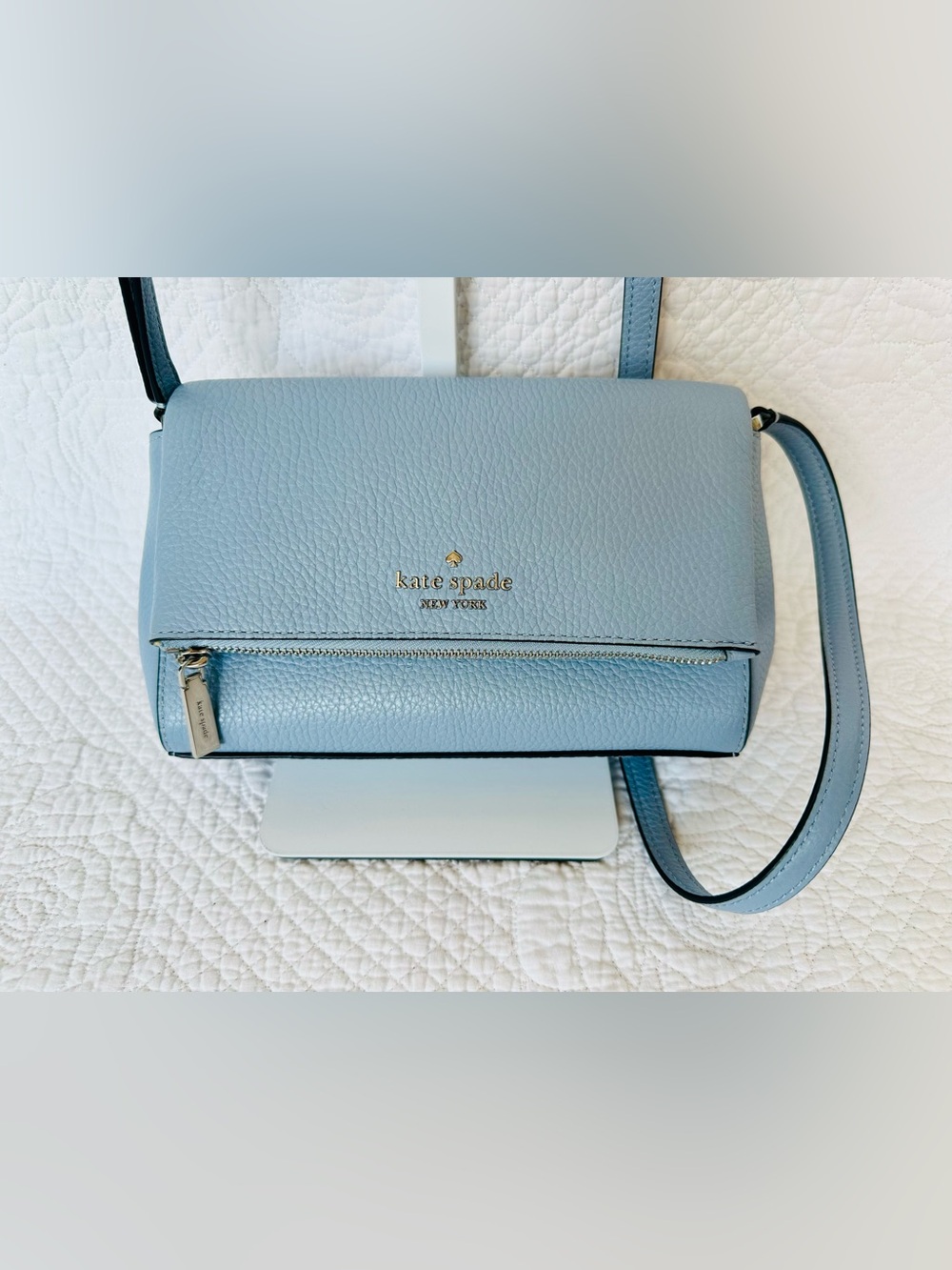 kate spade Blue Pebbled Leather Crossbody Bag - Picture 2 of 8